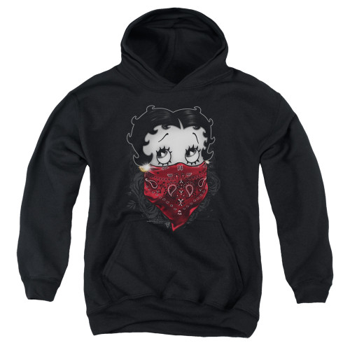 Image for Betty Boop Youth Hoodie - Bandana & Roses