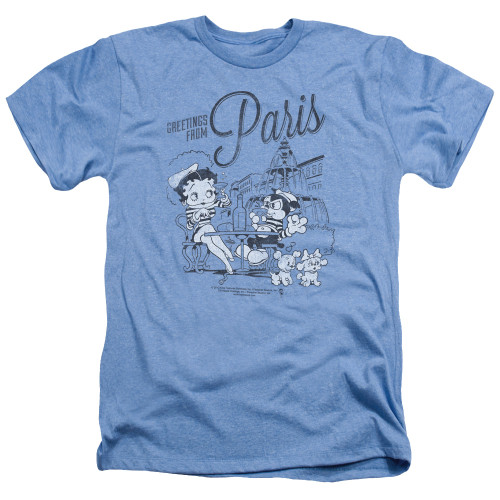 Image for Betty Boop Heather T-Shirt - Greetings from Paris