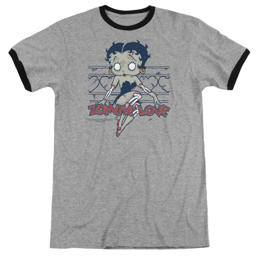 Image for Betty Boop Ringer - Zombie Pin Up