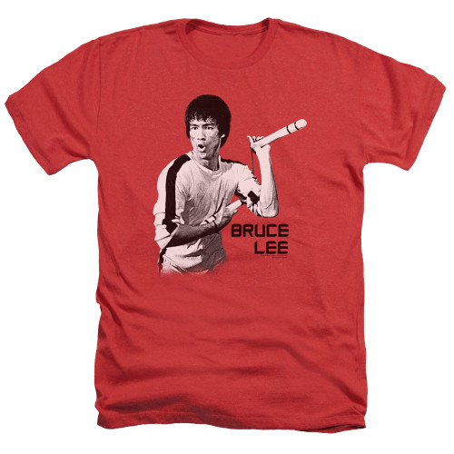 Image for Bruce Lee Heather T-Shirt - Nunchuck