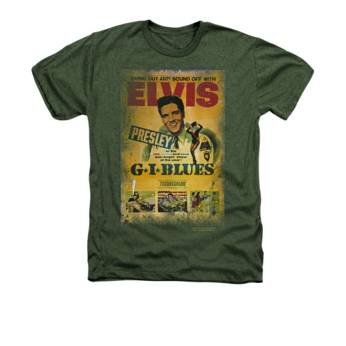 Elvis Heather T-Shirt - GI Blues Poster