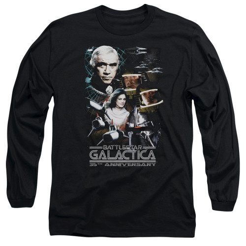 Image for Battlestar Galactica Long Sleeve Shirt - 35th Anniversary Collage