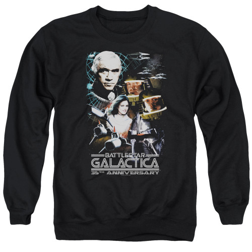 Image for Battlestar Galactica Crewneck - 35th Anniversary Collage