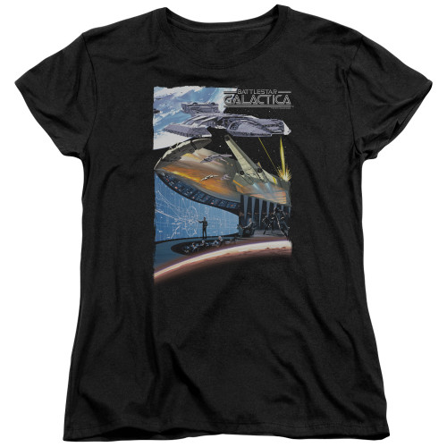 Image for Battlestar Galactica Womans T-Shirt - Concept Art
