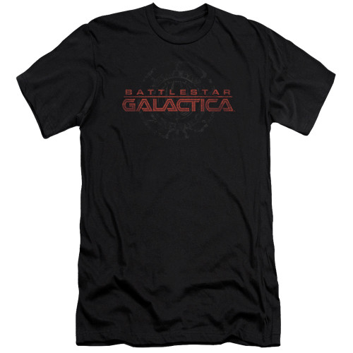 Image for Battlestar Galactica Premium Canvas Premium Shirt - Battered Logo