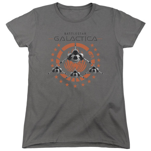 Image for Battlestar Galactica Womans T-Shirt - Squadron
