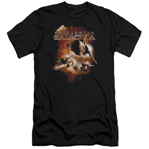 Image for Battlestar Galactica Premium Canvas Premium Shirt - Viper Stretch