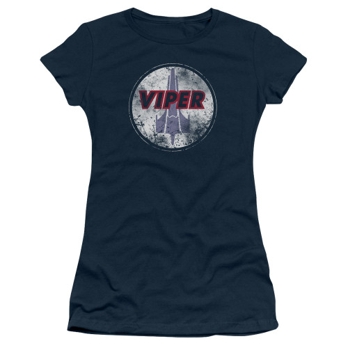 Image for Battlestar Galactica Girls T-Shirt - War Torn Viper Logo