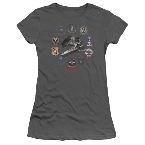 Image for Battlestar Galactica Girls T-Shirt - Badges