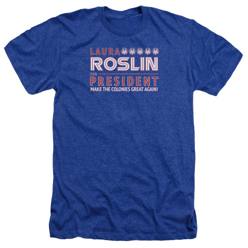 Image for Battlestar Galactica Heather T-Shirt - Roslin for President