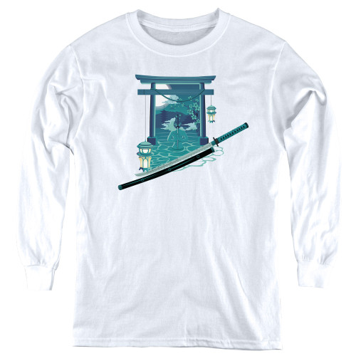 Image for Anime Youth Long Sleeve T-Shirt - Nightfall Tori Gate With Sword