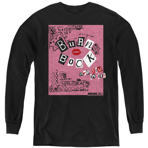 Image for Mean Girls Youth Long Sleeve T-Shirt - Burn Book