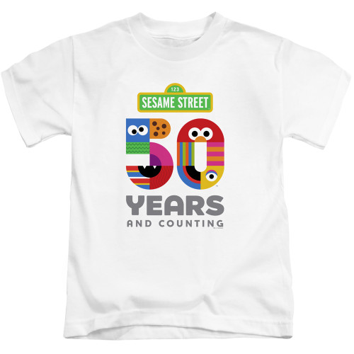 Image for Sesame Street Kids T-Shirt - 50 Years Logo