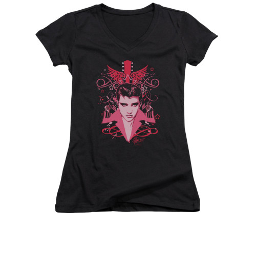 Elvis Girls V Neck T-Shirt - Let's Face It