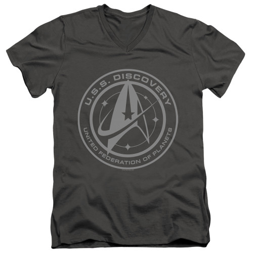 Image for Star Trek Discovery V Neck T-Shirt - Discovery Crest