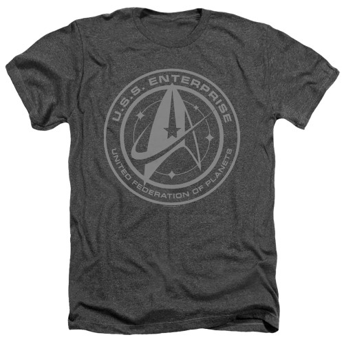 Image for Star Trek Discovery Heather T-Shirt - Enterprise Crest