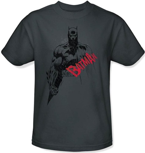 Image Closeup for Batman T-Shirt - Sketch Bat