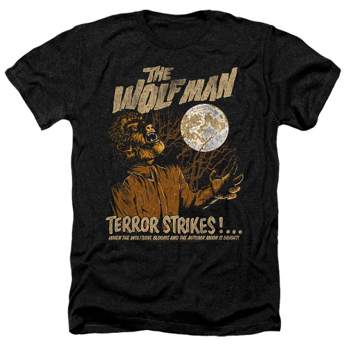 Image for The Wolfman Heather T-Shirt - Terror Strikes