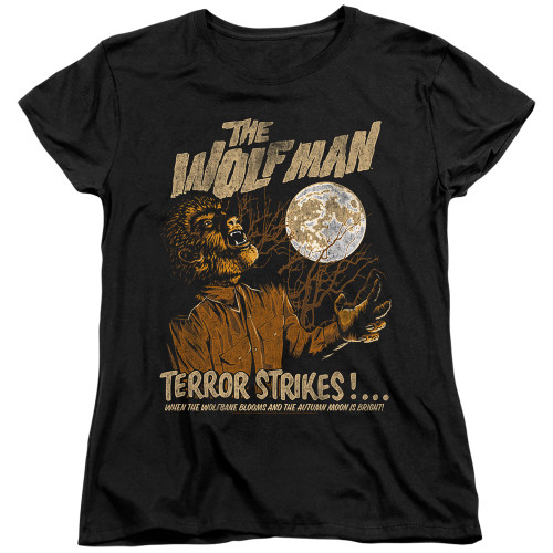 Image for The Wolfman Womans T-Shirt - Terror Strikes