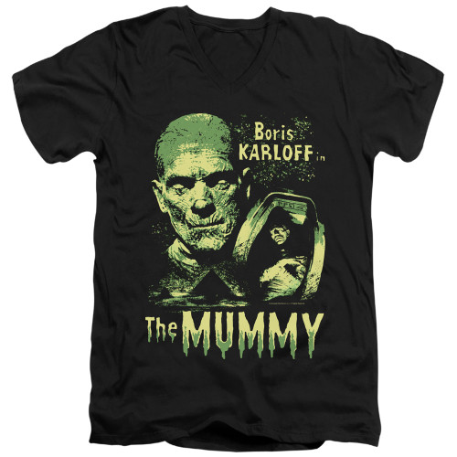 Image for The Mummy V Neck T-Shirt - Boris Karloff