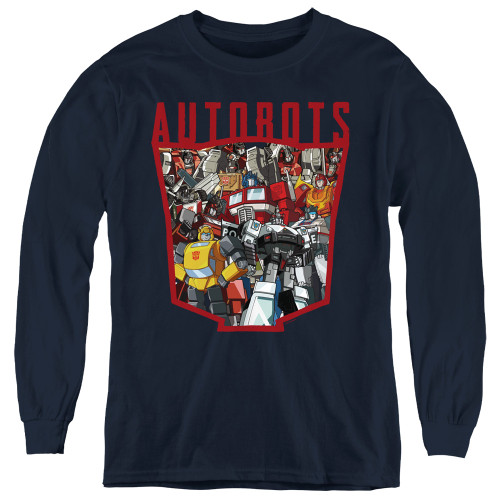 Image for Transformers Youth Long Sleeve T-Shirt - Autobot Collage