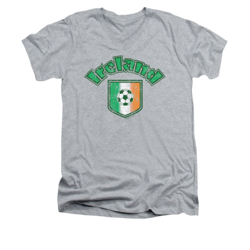 Saint Patricks Day V-Neck T-Shirt Irish Football Flag