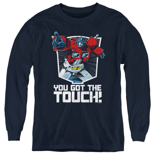 Image for Transformers Youth Long Sleeve T-Shirt - You Got the Touch