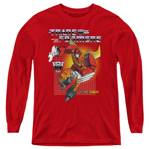 Image for Transformers Youth Long Sleeve T-Shirt - Hot Rod