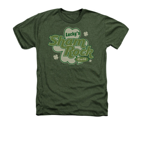 Saint Patricks Day Heather T-Shirt - Lucky Shamrock Cafe