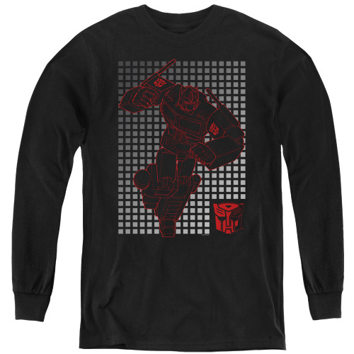 Image for Transformers Youth Long Sleeve T-Shirt - Optimus Grid