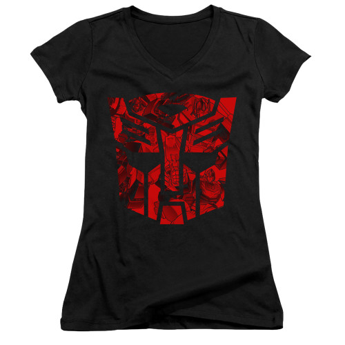Image for Transformers Girls V Neck T-Shirt - Tonal Autobot
