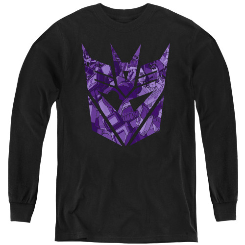 Image for Transformers Youth Long Sleeve T-Shirt - Tonal Decepticon