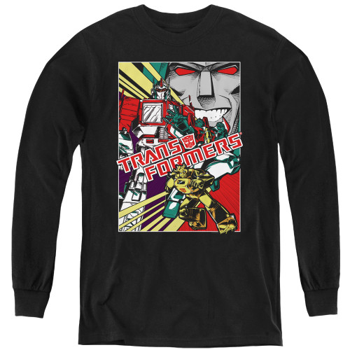 Image for Transformers Youth Long Sleeve T-Shirt - Comic Poster