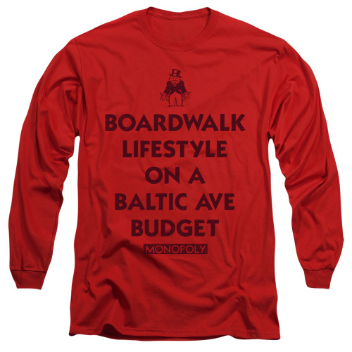 Image for Monopoly Long Sleeve T-Shirt - Lifestyle versus Budget