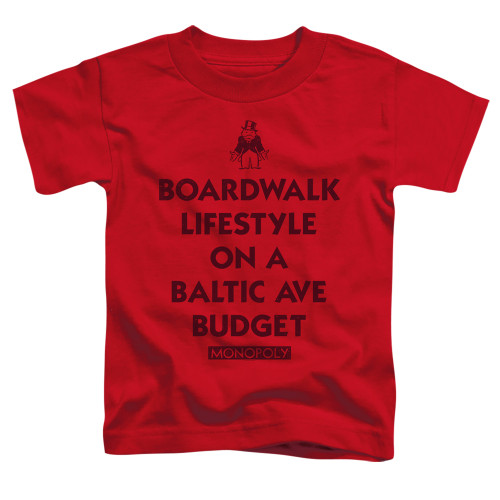 Image for Monopoly Toddler T-Shirt - Lifestyle versus Budget