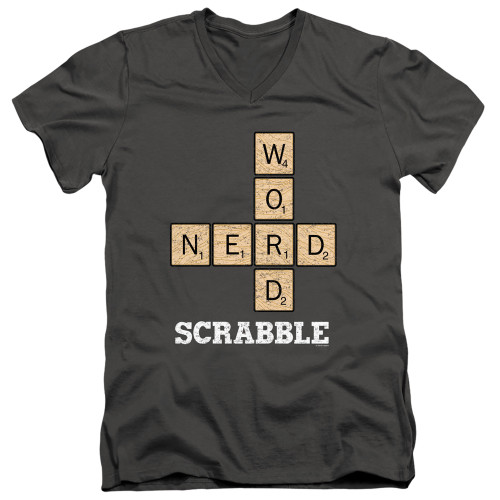 Image for Scrabble T-Shirt - V Neck - Word Nerd