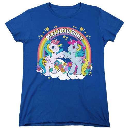 Image for My Little Pony Woman's T-Shirt - Retro Unicorn Fist Bump