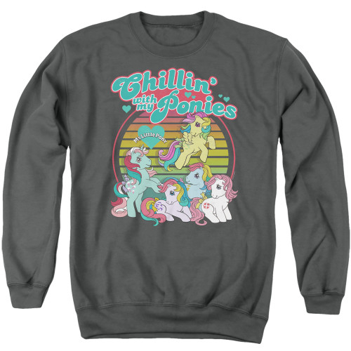 Image for My Little Pony Crewneck - Retro Chillin' With My Ponies