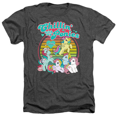 Image for My Little Pony Heather T-Shirt - Retro Chillin' With My Ponies