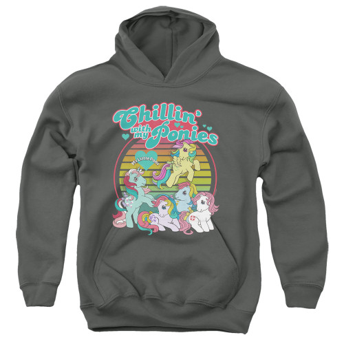 Image for My Little Pony Youth Hoodie - Retro Chillin' With My Ponies