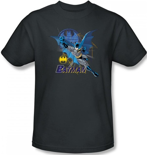 Image Closeup for Batman T-Shirt - Cape Outstretched