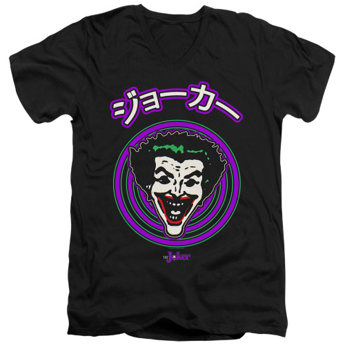 Image for Batman T-Shirt - V Neck - Joker Face Spiral