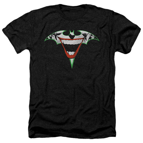 Image for Batman Heather T-Shirt - Joker Bat Logo