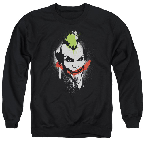 Image for Batman Crewneck - Joker Arkham City Spraypaint Smile