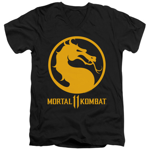 Image for Mortal Kombat XI V-Neck T-Shirt - Dragon Logo