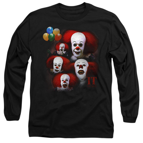 Image for It Long Sleeve Shirt - 1990 Many Faces of Pennywise