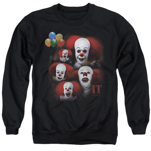 Image for It Crewneck - 1990 Many Faces of Pennywise