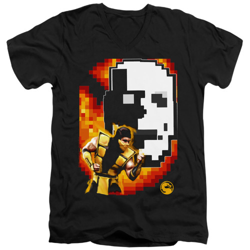 Image for Mortal Kombat Klassic V Neck T-Shirt - Scorpion