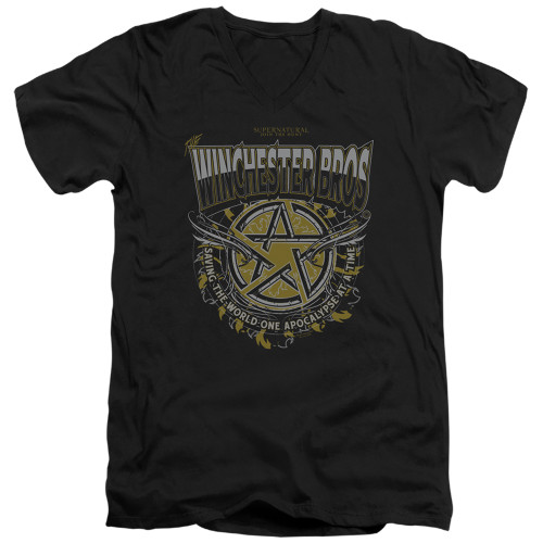 Image for Supernatural V Neck T-Shirt - Winchester Bros