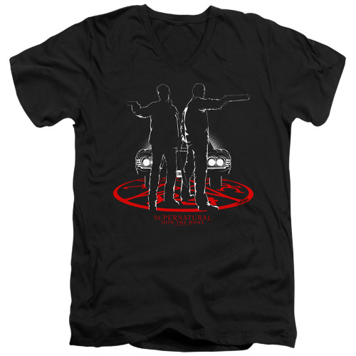 Image for Supernatural V Neck T-Shirt - Silhouettes